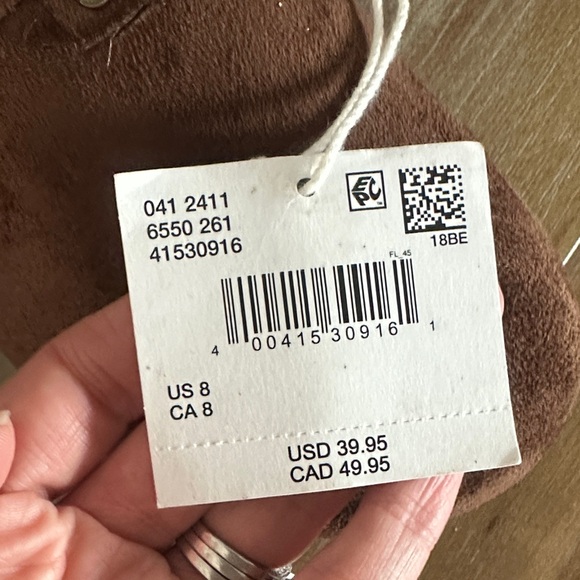 American Eagle Outfitters Brown Suede Slide Clogs with Buckle - Picture 4 of 4